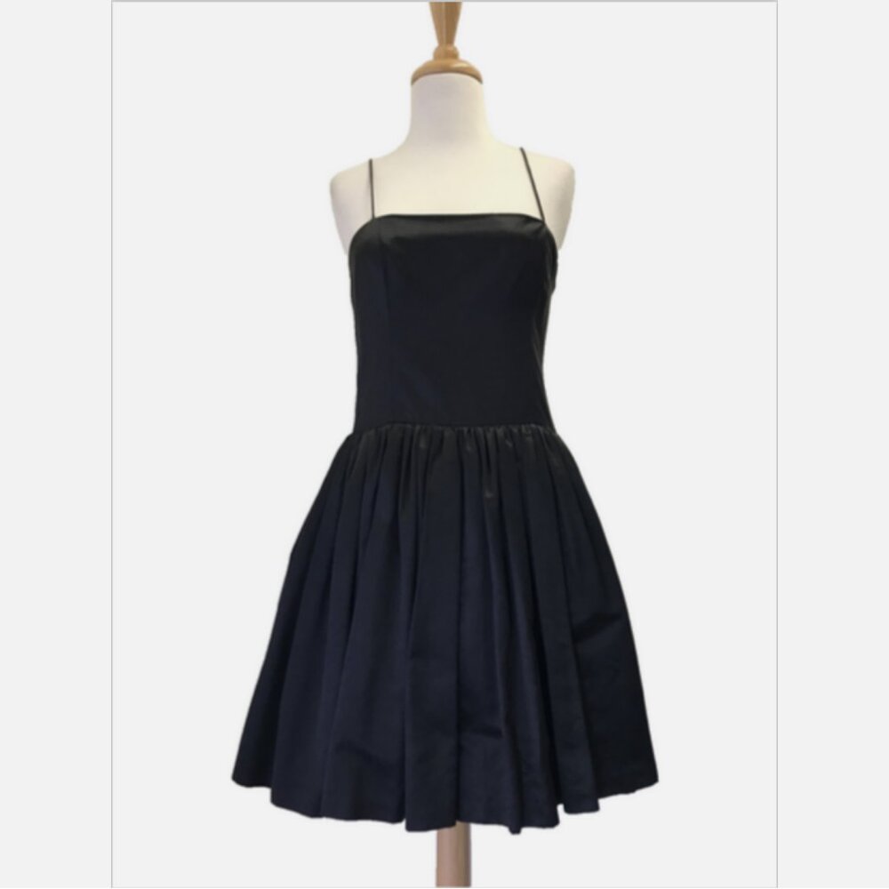 Rugby Ralph Lauren Black Silk Blend Fit & Flare Dress